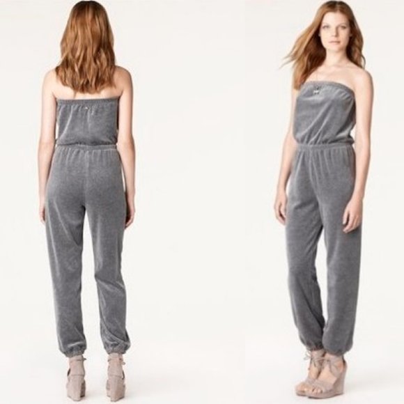 Juicy Couture Romper Jumpsuit Tracksuit Black - Picture 3 of 4